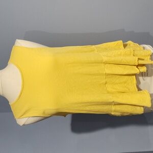 Sundry yellow flowy tank top medium